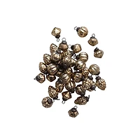 Hello Honey® 36 Pack 1" Antique Gold Mixed Shape Embossed Mercury Glass Ornaments