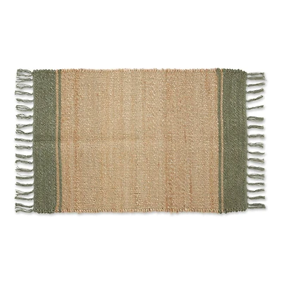 DII® Artichoke With Natural Jute Stripes Hand-Loomed Rug, 2ft. x 3ft.