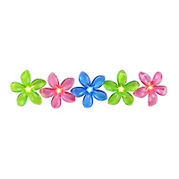 Pink, Blue & Green Flower Patio & Garden Novelty Lights, Set of 10 