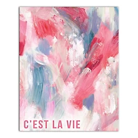Abstact Painterly Pink 16" x 20" Canvas Wall Art