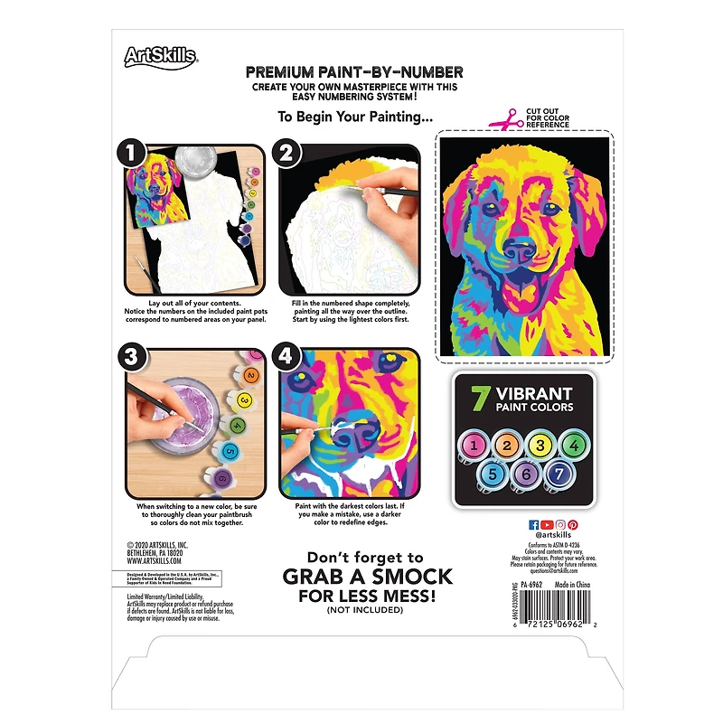 ArtSkills® 8.5" x 11" Puppy Paint by Number for Kids