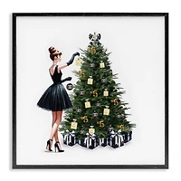 Stupell Industries Trendy Christmas Tree Framed Giclee Wall Art