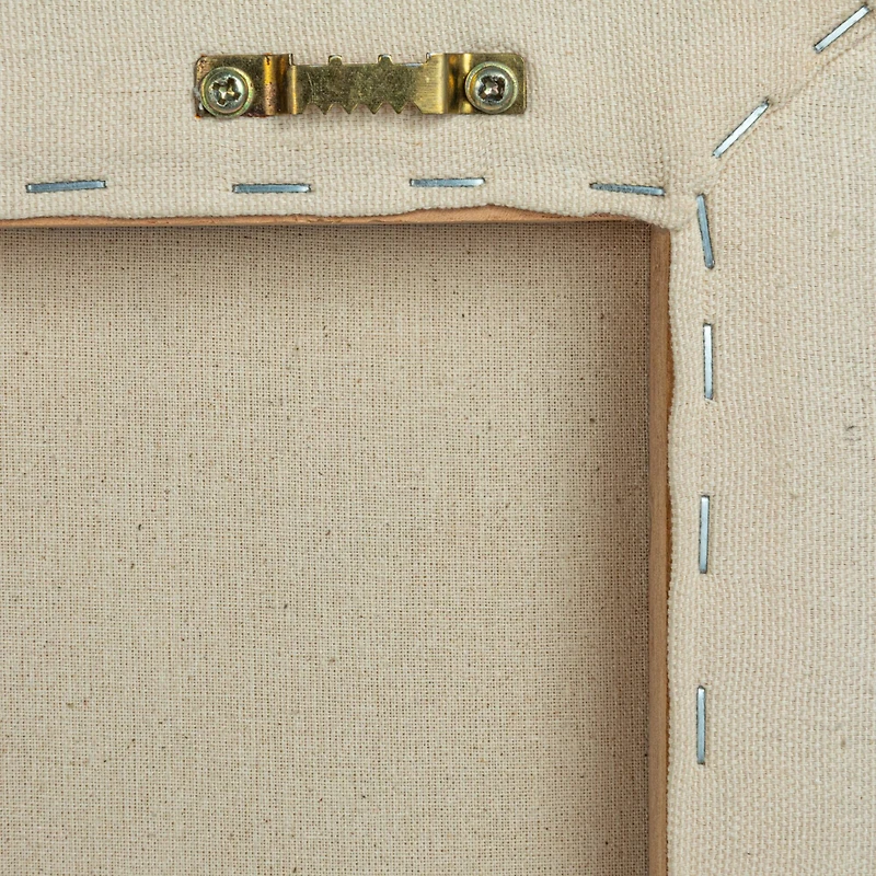 Hello Honey® 30" Fabric Patchwork Wall Hanging with Oak Wood Frame