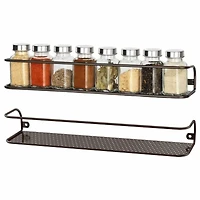 NEX™ Large and Wide Brown Wall-Mounted Spice Storage Rack, 2ct.
