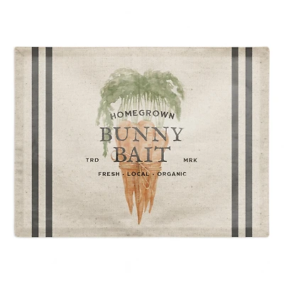 Bunny Bait Carrots 3 18" x 14" Poly Twill Placemat