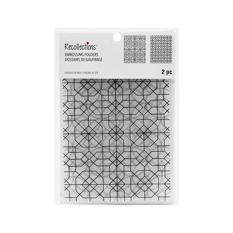 Geometric Embossing Folders Set by Recollections™