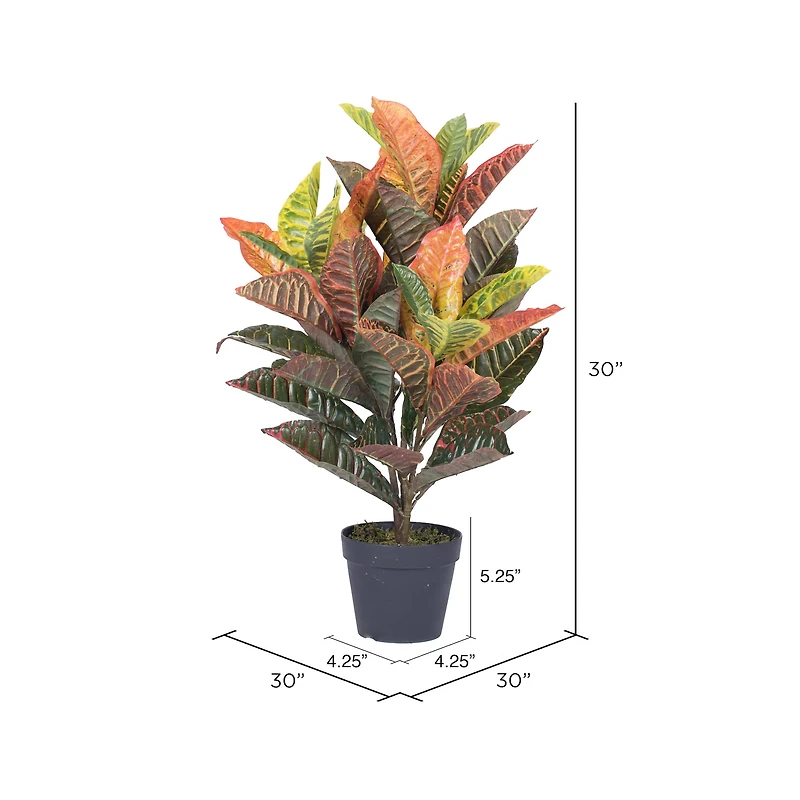 2.5ft. Potted Artificial Croton Tree