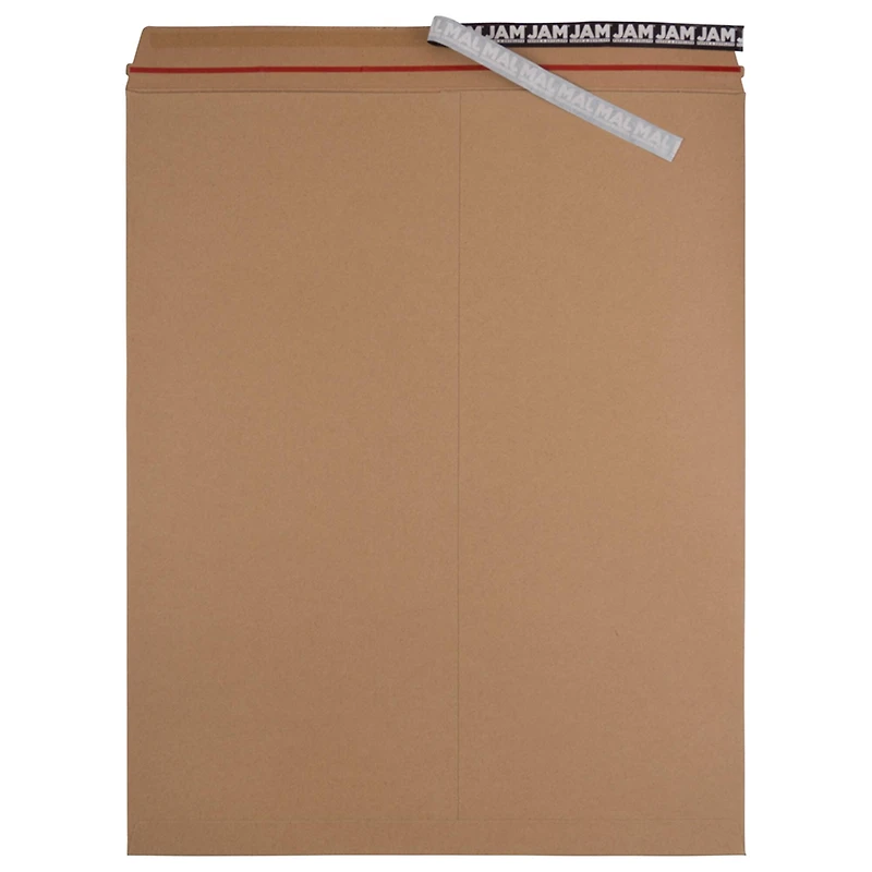 JAM Paper 17" x 21" Brown Kraft Flat Photo Mailer Peel & Seal Closure Envelopes, 6ct.
