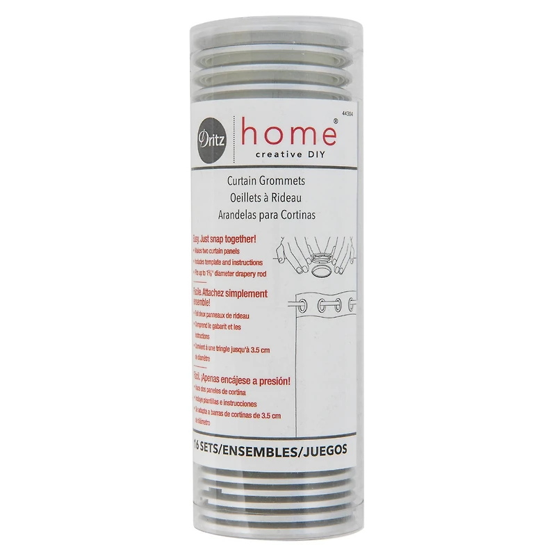 Dritz® Home 1-9/16'' Brushed Silver Curtain Grommets, 16 Sets