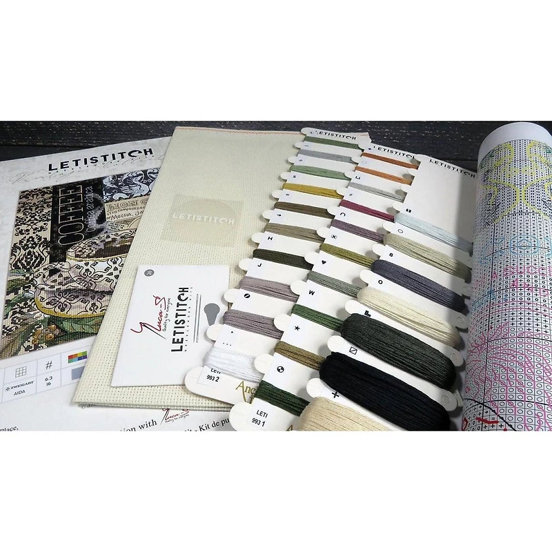 Letistitch Lion Coffee B Counted Cross Stitch Kit