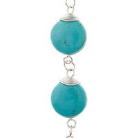 Aqua Dyed Howlite Lentil Beads, 20mm by Bead Landing™