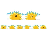 Eureka® Growth Mindset Sun & Clouds Stripes Deco Trim® Extra Wide Die Cut, 222ft.