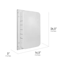 Head West Beaded Champagne Silver Framed Wall Vanity Mirror & Medicine Cabinet