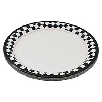 9" Black & White Checker Dinner Plates, 10ct. by Celebrate It™