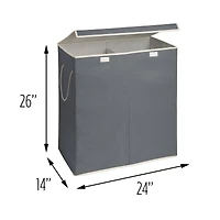 Honey Can Do Gray Double Resin Hamper