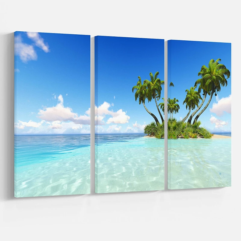 Designart - Corals Island under Blue Sky