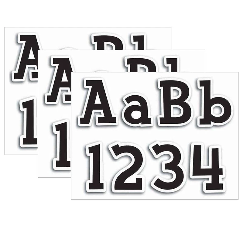 Creative Teaching Press Fancy Black 4" Designer Letters, 3 Packs of 210