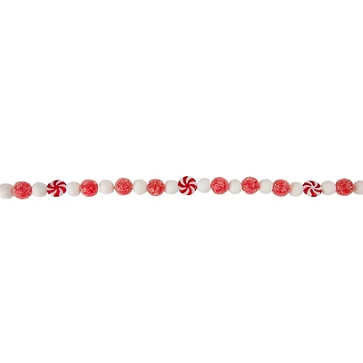 4ft. Red & White Peppermint Candy Christmas Garland