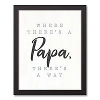 Papa Way Black Framed Canvas