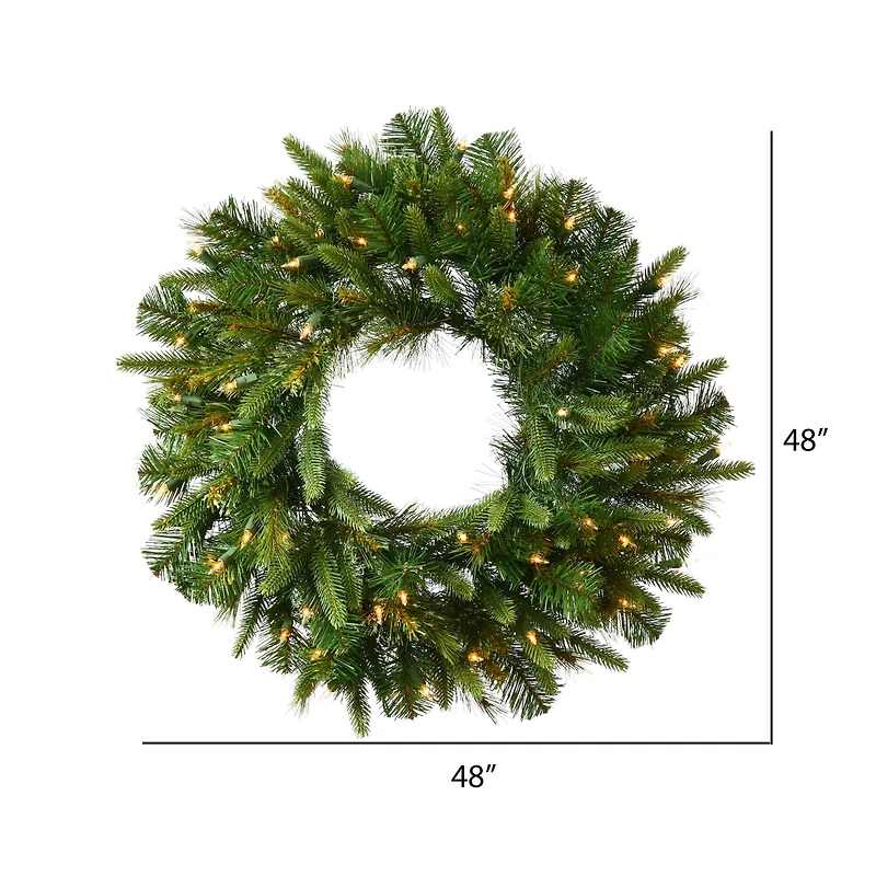 48" LED Cashmere Artificial Christmas Wreath