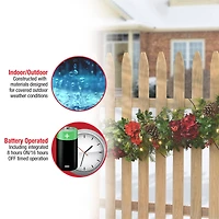 9ft. Decorated Vienna Waltz Garland with LED Lights