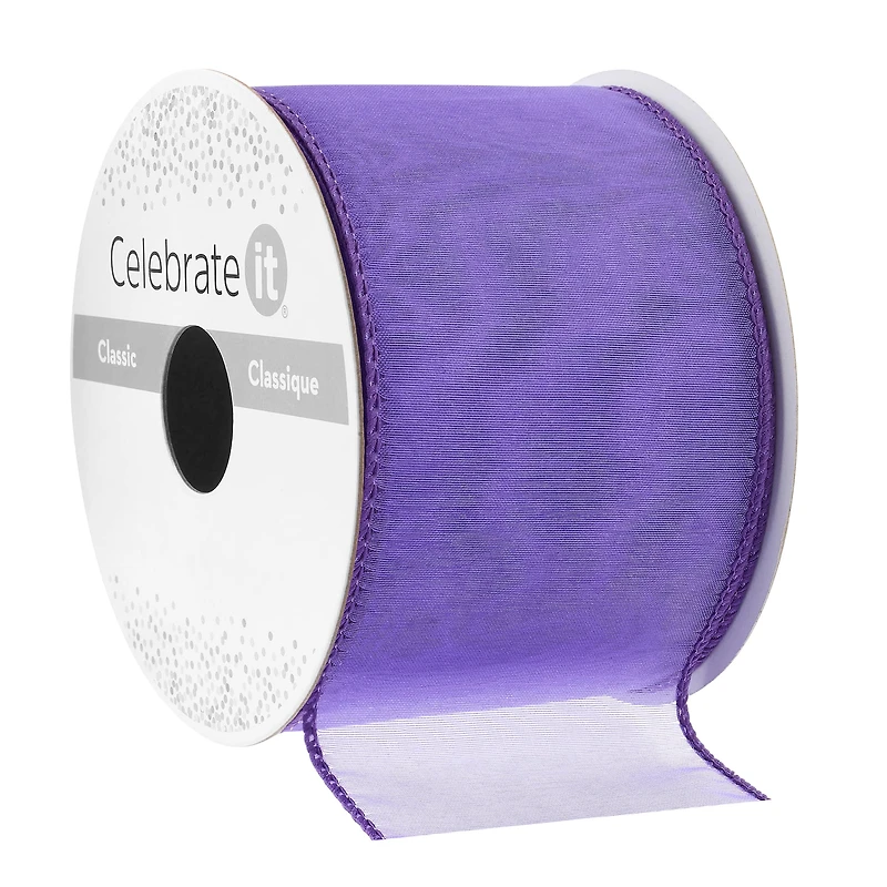2.5" x 10yd. Sheer Wired Ribbon by Celebrate It® Specialty