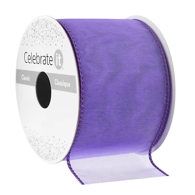 2.5" x 10yd. Sheer Wired Ribbon by Celebrate It® Specialty