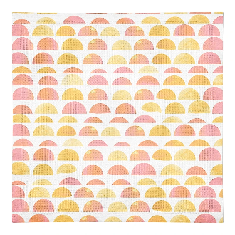 Half Circle Pattern 10" x 10" Cotton Twill Napkin