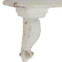 White Wood Farmhouse Wall Shelf