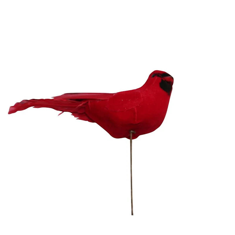 JAM Paper Red Cardinal 3" Floral Accessories With Wire, 12ct.