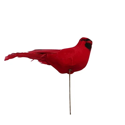 JAM Paper Red Cardinal 3" Floral Accessories With Wire, 12ct.
