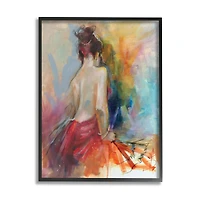 Stupell Industries Contemporary Female Pose Energetic Brush Strokes in Frame Wall Art