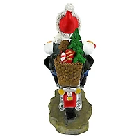 11" Old School Father Christmas Santa Biker Statue