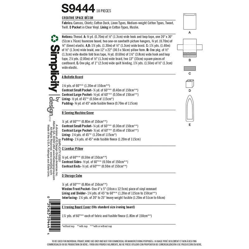 Simplicity® Pattern CS9444