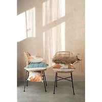 Hello Honey® 16" Cotton Square Pillow Printed with Embroidery