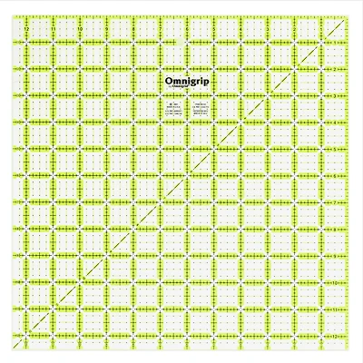 Omnigrip® by Omnigrid® 12.5" x 12.5" Non-Slip Square Quilting Ruler