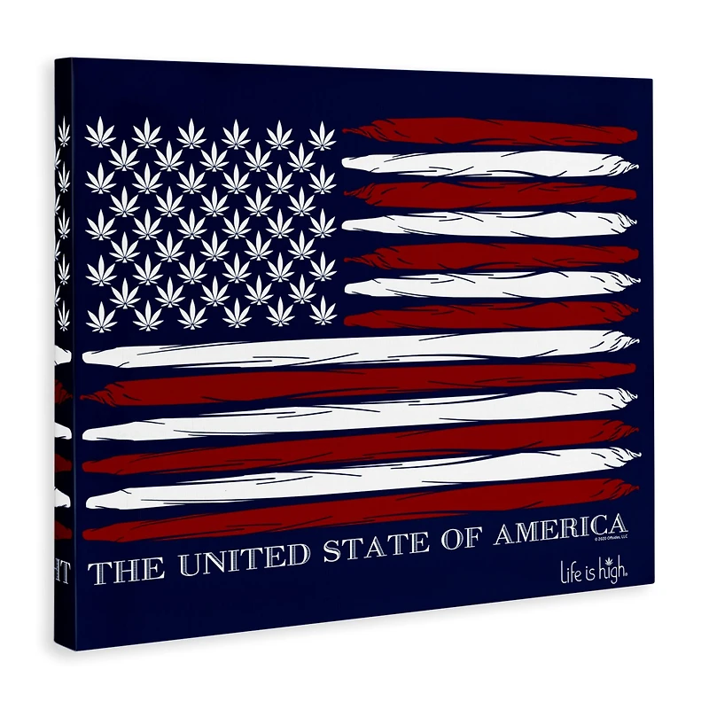 Stupell Industries Herb America Flag Canvas Wall Art
