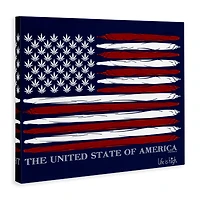 Stupell Industries Herb America Flag Canvas Wall Art