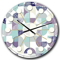 Designart 'Retro Geometric Design Iv Mid-Century Modern Wall Clock