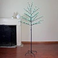 6ft. Green LED Cherry Blossom Flower Artificial Tree
