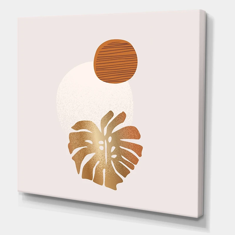 Designart - Tropical Palm Leaf & Abstract Geometry Shapes II