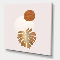 Designart - Tropical Palm Leaf & Abstract Geometry Shapes II