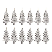 12ct. Carved Pine Tree Ornament