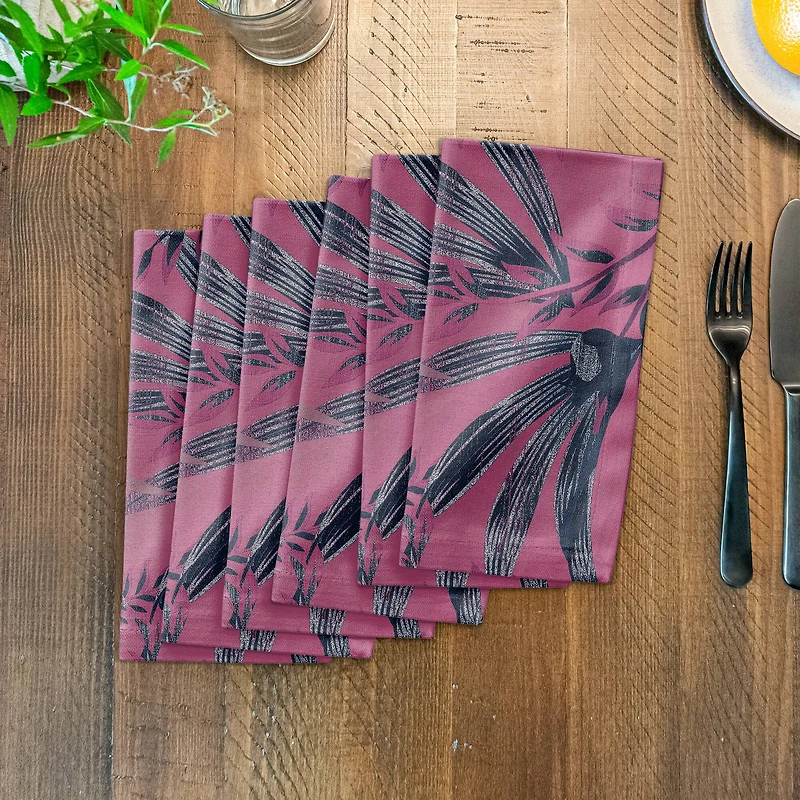 Peacock Pattern 10" x 10" Cotton Twill Napkin