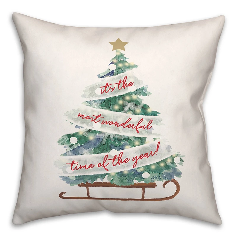 Most Wonderful Tree 18x18 Throw Pillow