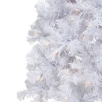 6.5ft. Pre-Lit White Winston Pine Artificial Christmas Tree, Clear Lights