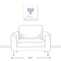 Let It Glow Menorah 16x16 Canvas Wall Art