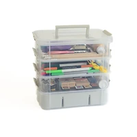 Everything Mary Four Tray Plastic Storage Organizer