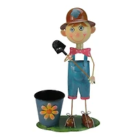 20" Boy with Shovel & Bow Tie Spring Outdoor Planter