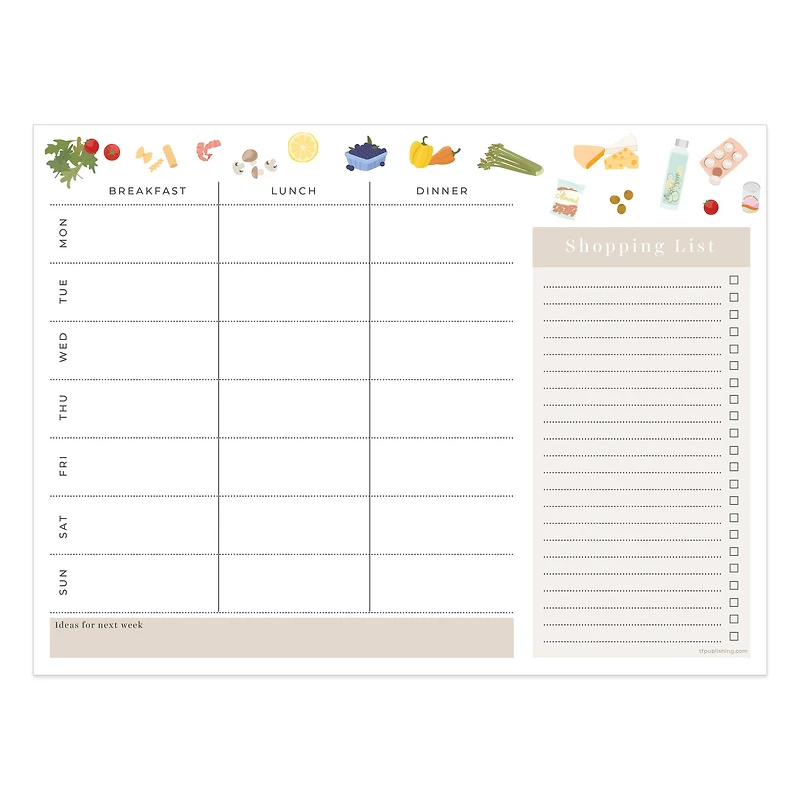 Everyday Essentials Meals & Grocery Planning Pad